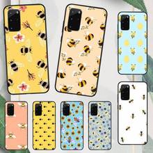 Yellow cartoon cute animal bee Phone Case For Samsung galaxy S 9 10 20  A 10 21 30 31 40 50 51 71 s note 20 j 4 2018 plus 2024 - buy cheap