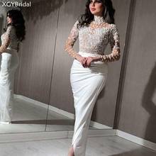 New Arrival Elegant Mermaid Prom Dresses Illusion Lace Sleeve Evening Party Gowns Middle East Special Occasion платье 2021 2024 - buy cheap