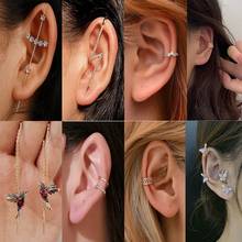 Bohemian Gold Star Leaves Non-Piercing Ear Clip Earrings For Women Men Simple Fake Cartilage Ear Cuff Jewelry Clip Earrings 2024 - buy cheap