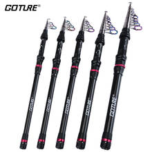 Goture vara de pesca telescópica 1.8m 2.1 2.4m 3.0 3.6 alto carbono mar & lago longa fundição vara de pesca max arraste 5kg 2024 - compre barato