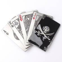 Poker cards Skull skeleton belt buckle Belt DIY accessories Western cowboy style Smooth belt buckle Punk rock style k30 2024 - buy cheap