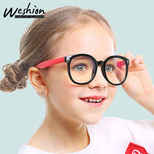 Round Blue Light Kids Glasses Silicone Oversize Girls Boys Prescription Glasses Frames Custom Myopic Hyperopic Eyeglasses 2024 - buy cheap