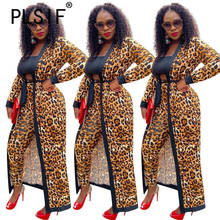 Тренч женский с леопардовым принтом, с длинным рукавом 2024 - купить недорого