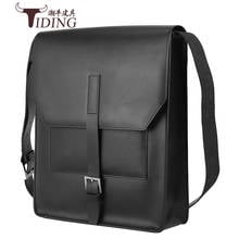 Shoulder Bags For Man Black Genuine Leather Male Travel Crossbody Bag Real Leather Men IPad Bags 2024 - buy cheap