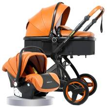 High-view carrinho de bebê cesta pode sentar-se e deitado carrinho de bebê dobrável de duas vias de absorção de choque carrinho de bebê 2024 - compre barato