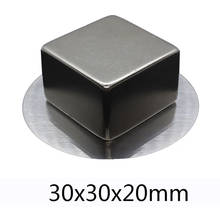 1/2/3 PCS NdFeB Strong Rare Earth 30*30*20mm Magnet Block Rectangular Magnetic N35 Permanent 30x30x20mm Neodymium big Magnets 2024 - buy cheap