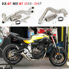 Sistema de Escape completo para motocicleta, silenciador de tubo de enlace medio delantero modificado, para Yamaha FZ-07, MT-07, MT07, FZ07, años 2013 a 2017 2024 - compra barato