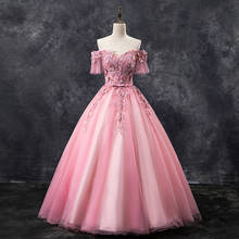 Elegant Boat Neck Quinceanera Dress Luxury Appliques Formal Ball Gown Plus Size Party Prom Quinceanera Dresses Vestidos De 15 2024 - buy cheap