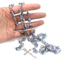 Cuentas de cristal para la oración, collar con forma de cruz de los santos Santos, artículos de oración, joyería de regalo, 1 ud. 2024 - compra barato