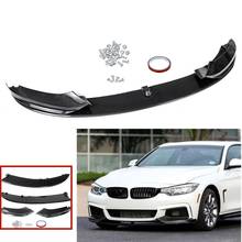 Front Spoiler Bumper Lip For BMW F32 F33 F36 4 Series 435i M Sport 2014-2020 Carbon Fiber Look Car Lower Body Kit Splitter Blade 2024 - buy cheap