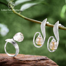 Lotus Fun Moment Plata de Ley 925 auténtica, joyería de moda, cristal Natural, lirio del valle, conjunto de flores, joyería para mujer 2024 - compra barato