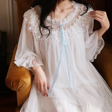 Nightgown Vintage Romantic Sleep Wear Women  Night Gown Cute  Dress for Romantic Night Women 2024 - buy cheap