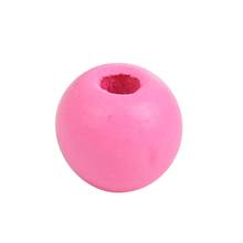 DoreenBeads Wood Spacer Beads Round Rose Red DIY Fashion Jewelry Accessories About 10mm( 3/8") Dia, Hole: Approx 3mm, 70 PCs 2024 - buy cheap