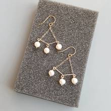 Lii Ji Genuine Freshwater Pearl Handmade Drop Earrings Delicate Jewelry For Women Gift 2024 - buy cheap