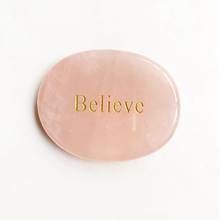 Natural Rose Quartz Palm Stone Inspired Words power positive letters Palmstone Spiritual Healing Energy Crystals Home Decor 1pc 2024 - buy cheap