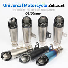 Ulashkim-silenciador de escapamento para motocicleta, universal, 51mm e 60mm, db killer, ktm125, rc390, z900, gsxr750, cb400, z250, z650, s1000rr 2024 - compre barato