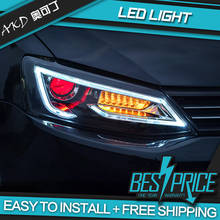 AKD Cars Styling Headlight For VW Jetta 2012-2016 Headlights LED Running lights Bi-Xenon Beam Fog lights angel eyes Auto levels 2024 - buy cheap