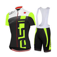 2021 Flour Cycling Jersey Set Summer Men Cycling set Racing Bicycle Clothing Suit Breathable Mountain Bike Clothes Sportwears 2024 - buy cheap