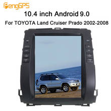 Navegação estereofônica de gps do rádio do carro do andróide 9.0 4 + 64 do estilo de tesla para toyota land cruiser prado 2002-2008 nenhuma unidade principal do reprodutor de dvd do carro 2024 - compre barato