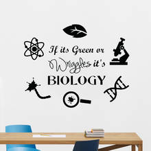 Biology Wall Decal If It's Green Sciene Quotes Home Decor School Classroom Vinyl Teen Room Interior Wall Stickers Adornment Y875 2024 - compre barato
