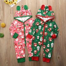 0-18 Months Infant Newborn Baby Christmas Jumpsuit Santa Hooded Romper Baby Girls Clothes Cute Baby Boys Xmas Clothes Outfits 2024 - buy cheap