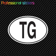 TG Togo Country Code Oval Sticker Decal Self Adhesive Togolese Euro Stickers for Motos, Cars, Laptops, Phone 2024 - buy cheap