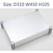 D310 W450 H105 DAC усилитель Корпус пескоструйная обработка Алюминий шасси Питание DIY чехол изогнутый дизайн Hi-Fi корпус для аудиосистемы 2024 - купить недорого