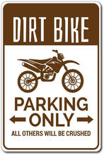 Dirt Bike Parking Tin Sign Dirt Bike Parking Sign Dirt Bike Sign Dirt Bike Gift for Dirt Biker Sign Dirt Bike Decor 2024 - buy cheap