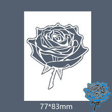 Metal Cutting Dies Blooming roses new for decor card DIY Scrapbooking stencil Paper Album template Dies 77*83mm 2024 - buy cheap