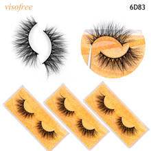 visofree 5D Mink Lashes maquiagem Cruelty-free 3D Eyelashes Handmade Full Strip Lashes faux cils False Eyelash Makeup 6D83 2024 - buy cheap