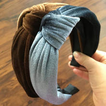 1 PC Knot Cross Tie Solid Fashion Velvet Hair Band Headband Girls Bow Hoop Hair Accessories Twist Headband Headdress for Women 2024 - buy cheap