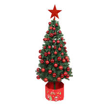 Conjunto de bola de árvore de natal artificiais, acessórios de decoração criativa para casa, estatueta de árvore, ornamento 2024 - compre barato