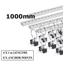 New 4 x ANCHOR TRACK TIE DOWN RAIL 8 x ANCHOR POINT System Aluminium Tracking Bike motorcycle 1000mm Square 2024 - buy cheap