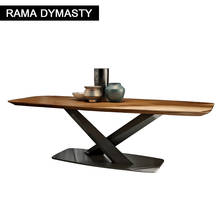 Rama dinastia agora simples nordic restaurante mesa de jantar de madeira retangular 2024 - compre barato
