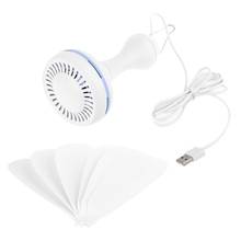 Ventilador de teto com 6 folhas de 5v usb, com pendurado, 16.5 polegadas, para acampamento, ar livre, dormitório, cama 2024 - compre barato