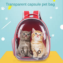 Mochila para animais de estimação, gatos e cães, viagem ao ar livre, conveniente, espaço transparente, cápsula, super respirável, mochila para animais de estimação 2024 - compre barato