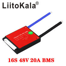 LiitoKala-batería de litio Lifepo4, 16S, 48V, 20A, resistente al agua, BMS, 3,2 V, 18650, 32700 2024 - compra barato