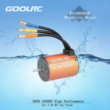 GoolRC 3650 4300KV Waterproof Brushless Motor for 1/10 RC Car HSP 94123 HuanQi 727 FS Racing 53625/53632 2024 - buy cheap