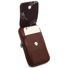 New Men Leather Cell/Mobile Phone Cover Case skin Pouch Hip Belt Bum Purse Fanny Pack Waist Bag 2024 - buy cheap