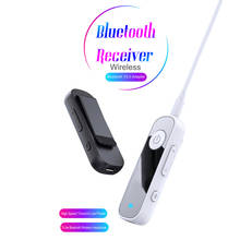Receptor bluetooth 5.0 aux 3.5mm, adaptador de música sem fio bluetooth 3.5 jack de áudio para carro fone de ouvido alto-falante temporizador automático 2024 - compre barato
