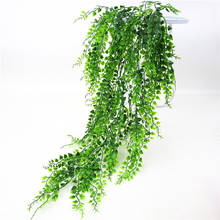 82cm Artificial Green Plant Vines Wall Hanging Fake Leaves Plant for Home Garden Decoration Simulation Orchid Fake Flower Rattan 2024 - buy cheap