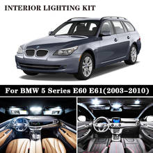 Kit de lâmpada de leitura interna de led, 18x, para bmw e60, e61, m5, 520i, 523i, 530i, xdrive, 520d, 525d, 535d, 530d, touring (2003-2010) 2024 - compre barato