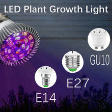 LED Phyto Lamp Full Spectrum Hydroponic Plant Growth Light E27 E14 GU10 Greenhouse Plant Growth Bulb 18W 28W Flower Nursery Lamp 2024 - buy cheap