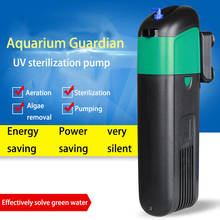 Esterilizador para aquário, bomba para filtro, circulação de água, aumento do ar, lâmpada esterilizadora uv, remoção de algas + desodorizador para tanque de peixes 2024 - compre barato