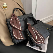 Beibaobao 2021 New High-quality PU Leather Women's Designer Handbag Stone pattern Ribbon bag High capacity Shoulder Bag 2024 - buy cheap