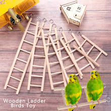 1PC Birds Toy Wooden Ladders Swing Scratcher Perch Climbing Ladder Bird Cage DIY Hanging Decor Hamsters Parrot Toys Pet Supplies 2024 - buy cheap