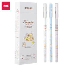 Deli Pokemon Erasable Gel Pen 12pcs Cute Pikachu Kids Gel Ink Pens Student Stationery Girl Gift School Office Supplies Wholesale 2024 - buy cheap
