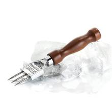Picadora de hielo de acero inoxidable con mango de madera maciza, accesorios de barra trituradora, herramientas de barra 2024 - compra barato
