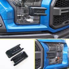 Luz antiniebla delantera para coche Ford F150 Raptor, cubierta de lámpara embellecedora Exterior ABS, marco de decoración, accesorios de decoración de coche, 2017 a 2020 2024 - compra barato