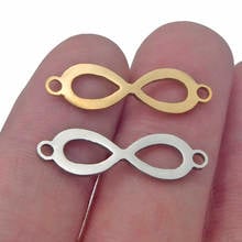 5pcs/lot Infinite Symbol Connector 8 Shape Charms Mirror Polished Stainless Steel DIY Necklace Bracelet Jewelry Making Wholesale 2024 - buy cheap